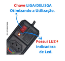 Ver imagem 3 de Extensão Elétrica 5 Tomada Filtro Linha Bivolt C/ Fusivel de Proteção 1 Metro