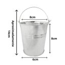 Ver imagem 3 de Kit 3 Baldes Alumínio P M G 3 Tamanhos C/ Alça Lembrancinha:balde Médio 6,5x8cm