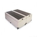 Ver imagem 2 de Cama Box Baú Queen Bipartido 158 - Bello Box Tecido Sintético Bege
