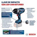 Ver imagem 2 de Chave de Impacto Biturbo 18V GDS 18V-1000