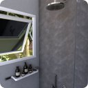 Ver imagem 2 de Suporte Porta Shampoo Para Banheiro Branco e Cromo Empire