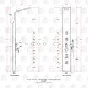 Ver imagem 5 de Ducha Vertical Com Hidro Pirajuí Pingoo.casa - Dourado Escovado