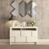 Balcão / Buffet Design 3D 1,25m Off White 100% MDF - 5