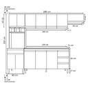 Ver imagem 4 de Cozinha Modulada 4 Peças Balcão sem Tampo 160cm Andréia Branco - Ajl Móveis