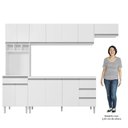 Ver imagem 5 de Cozinha Modulada 4 Peças Balcão sem Tampo 160cm Andréia Branco - Ajl Móveis
