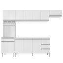 Ver imagem 1 de Cozinha Modulada 4 Peças Balcão sem Tampo 160cm Andréia Branco - Ajl Móveis