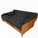 Ver imagem 3 de Sofá Cama Paris Ii Ripado Acquablock Madeira Maciça Natural - Preto