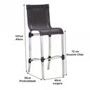 Ver imagem 4 de 3 Banquetas Haiti em Alumínio Balcão Edícula e Cozinha Trama