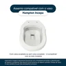 Assento Sanitário Poliéster Soft Close Hampton Branco para vaso Incepa com Ferragem Dourada - 2