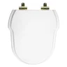 Assento Sanitário Poliéster Soft Close Hampton Branco para vaso Incepa com Ferragem Dourada - 1