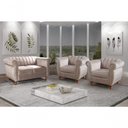 Ver imagem 5 de Sofá Realeza 4 Lugares 250cm Caramelo Veludo Fixo Bella Decor