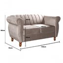 Ver imagem 7 de Sofá Realeza 4 Lugares 250cm Caramelo Veludo Fixo Bella Decor