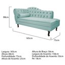 Ver imagem 5 de Diva Recamier Diana 185cm Lado Direito Suede - Doce Sonho Móveis