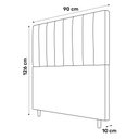 Ver imagem 4 de Cabeceira Cama Box Solteiro Itália 90cm Suede Bege - Desk Design