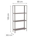 Ver imagem 1 de Estante Aço 4 Prateleiras Eaf006 Cinza