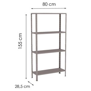 Estante Aço 4 Prateleiras Eaf006 Cinza