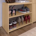 Ver imagem 4 de Sapateira Hall Entrada 2 Gaveta Basculante Puxador Concha Banco Prateleira Porta Sapatos Sala Quarto