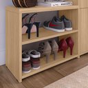 Ver imagem 4 de Sapateira Hall Entrada 2 Gaveta Basculante Puxador Concha Banco Prateleira Porta Sapatos Sala Quarto