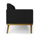 Ver imagem 7 de Poltrona Namoradeira Decorativa Isabella Pés Fixo em Madeira Preto Linho Preto G19 - Gran Belo