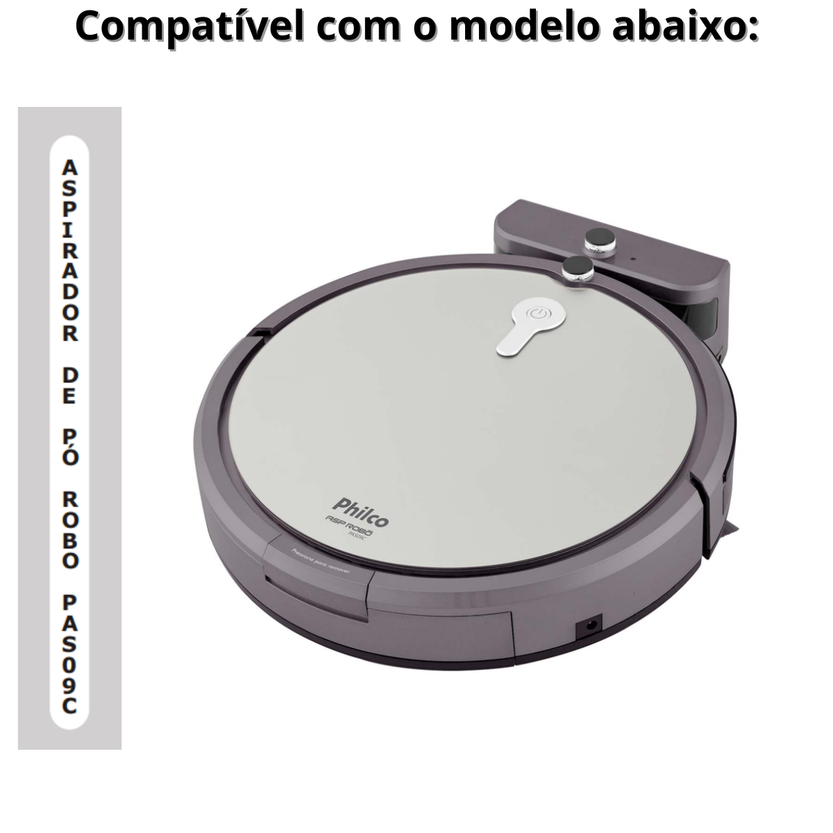 Roda Direita Montada Aspirador Robô Philco Pas09c Nova - 10