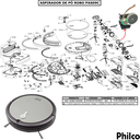Ver imagem 7 de Roda Direita Montada Aspirador Robô Philco Pas09c Nova
