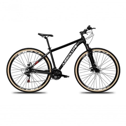 Bicicleta Absolute Nero 5 Alumínio 27V Mountain Bike K7 Freio a Disco Garfo Suspensão Preto 15