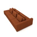 Ver imagem 5 de Sofá Ilha com Encosto e Almofadas Móveis Olimpo 395cm Modulado Linho Terracota G45 - Gran Belo