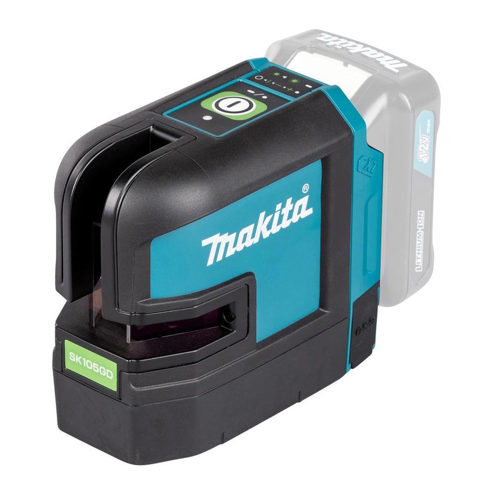 Nivelador Laser de Linhas Cruzadas 25m Resistente Água com Bolsa Suporte de Parede Sk105gdz Makita