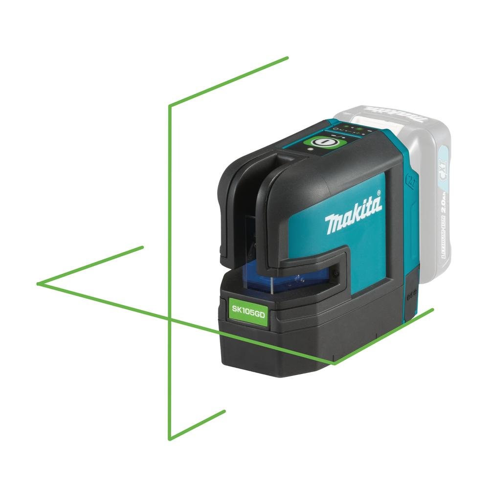 Nivelador Laser de Linhas Cruzadas 25m Resistente Água com Bolsa Suporte de Parede Sk105gdz Makita - 2