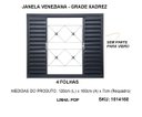 Ver imagem 2 de Janela Veneziana Aço Zarcão 4 Folhas Grade Xadrez sem Vidro 120x100