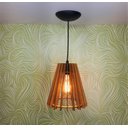 Ver imagem 2 de Lustre pendente em MDF encerado 22x22 E-27