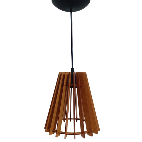 Lustre pendente em MDF encerado 22x22 E-27