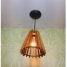 Lustre pendente em MDF encerado 22x22 E-27 - 4