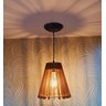 Lustre pendente em MDF encerado 22x22 E-27 - 3