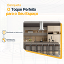 Ver imagem 3 de Kit 6 Banqueta Quadrada Preta para Balcão Ilha Cozinha Gourmet Bancada Piscina Bares Àrea de Lazer