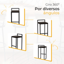 Ver imagem 5 de Kit 6 Banqueta Quadrada Preta para Balcão Ilha Cozinha Gourmet Bancada Piscina Bares Àrea de Lazer