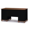 Ver imagem 3 de Escrivaninha 6 Gavetas Suporte de Teclado e Divisor de Ambiente 50606 Linz Móveis - Preto/imbuia