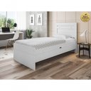 Ver imagem 1 de Cama Solteiro Baú Larissa Branca com Colchão