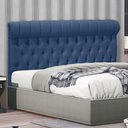 Ver imagem 2 de Cabeceira Tóquio 120 cm Suede Azul Marinho