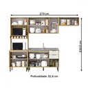 Ver imagem 4 de Cozinha Completa Olivia 10 Portas 2 Gavetas Castanho/off White - Mx Móveis