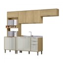 Ver imagem 2 de Cozinha Completa Olivia 10 Portas 2 Gavetas Castanho/off White - Mx Móveis