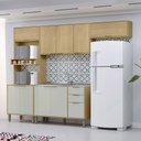 Ver imagem 1 de Cozinha Completa Olivia 10 Portas 2 Gavetas Castanho/off White - Mx Móveis