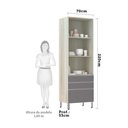 Ver imagem 3 de Paneleiro 70Cm Lis Legno Crema Com Cinza Puro