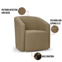 Ver imagem 4 de Poltrona Stella Max Suede Base Giratória - D'Rossi Cor Marrom Rato