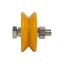 Ver imagem 4 de Kit 2 Roldana Portão Nylon Laranja 2" Cantoneira com Parafuso - Fp