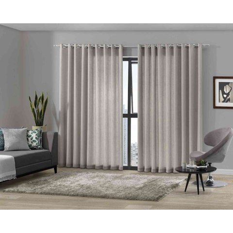 Cortina Duo 4,20 x 2,50 m Mônaco Branco Bella Janela 649033216001011.12