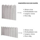 Ver imagem 6 de Cabeceira Painel Cama Casal Box Nuvem Suede Sandy 140 cm:Cinza Claro