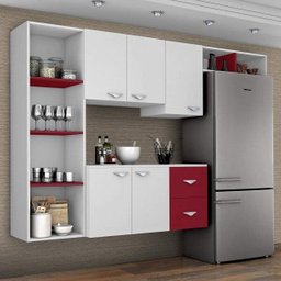 Cozinha Compacta 4 Peças 5 Portas Anabela Espresso Móveis - 1