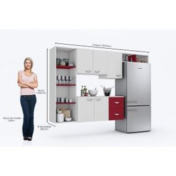 Cozinha Compacta 4 Peças 5 Portas Anabela Espresso Móveis - 4