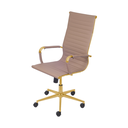 Ver imagem 1 de Cadeira de Escritório Giratoria Eames Caramelo - Alta - Dourado Matte